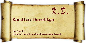 Kardics Dorottya névjegykártya