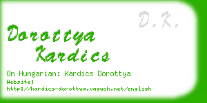 dorottya kardics business card